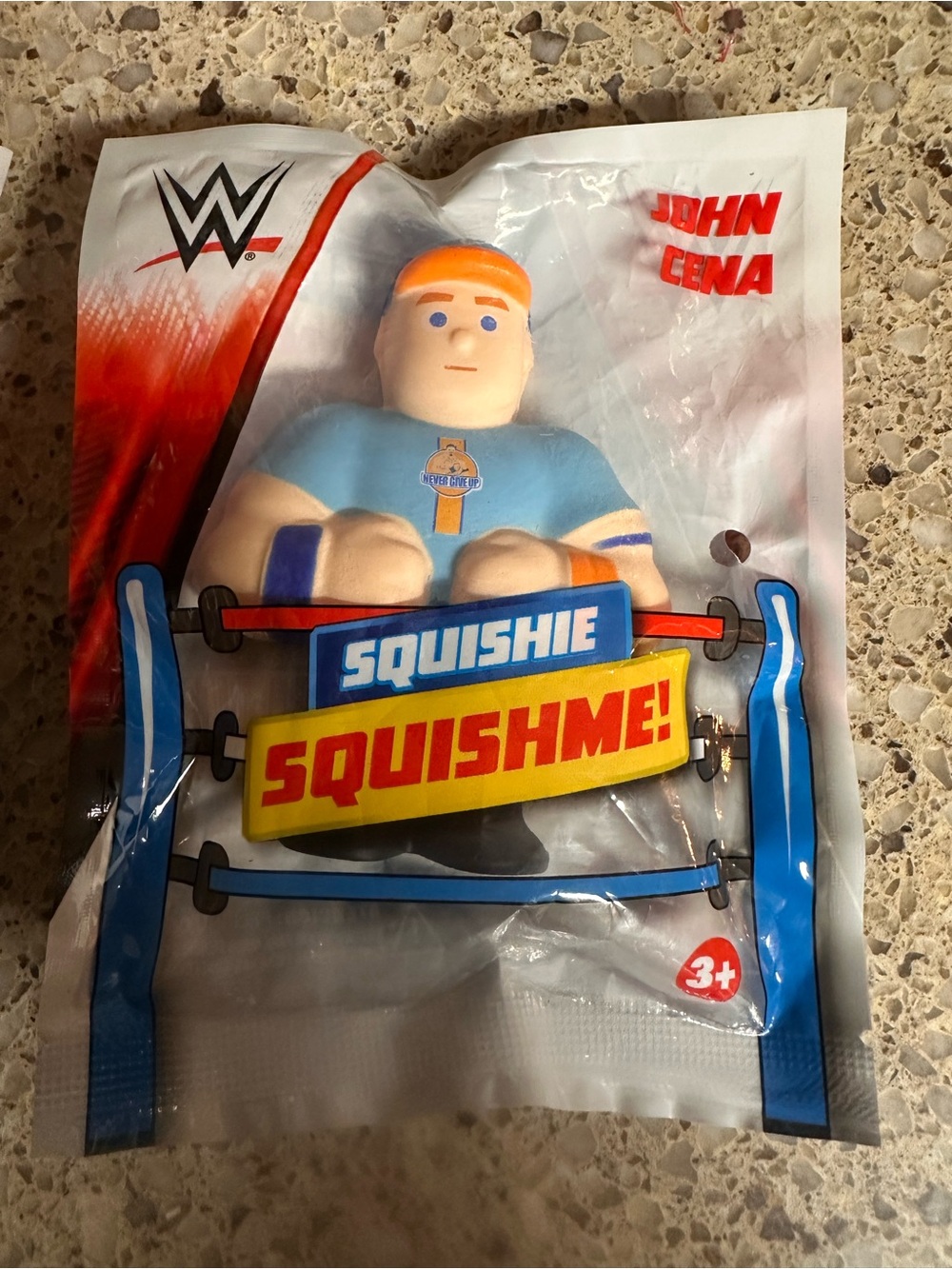 WWE John Cena Squishie Figure in Light Blue and Orange